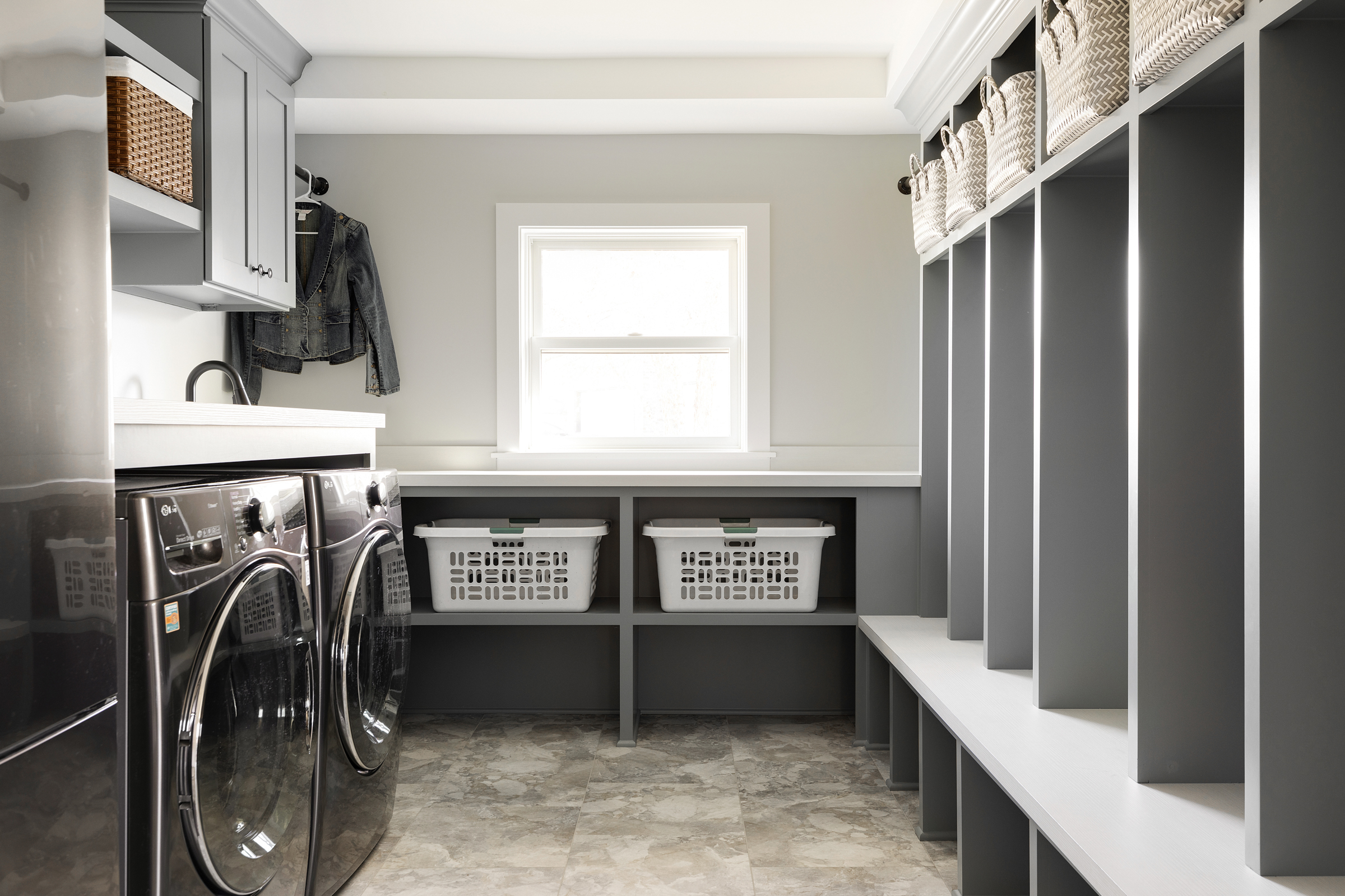 Maximize space in the laundry room