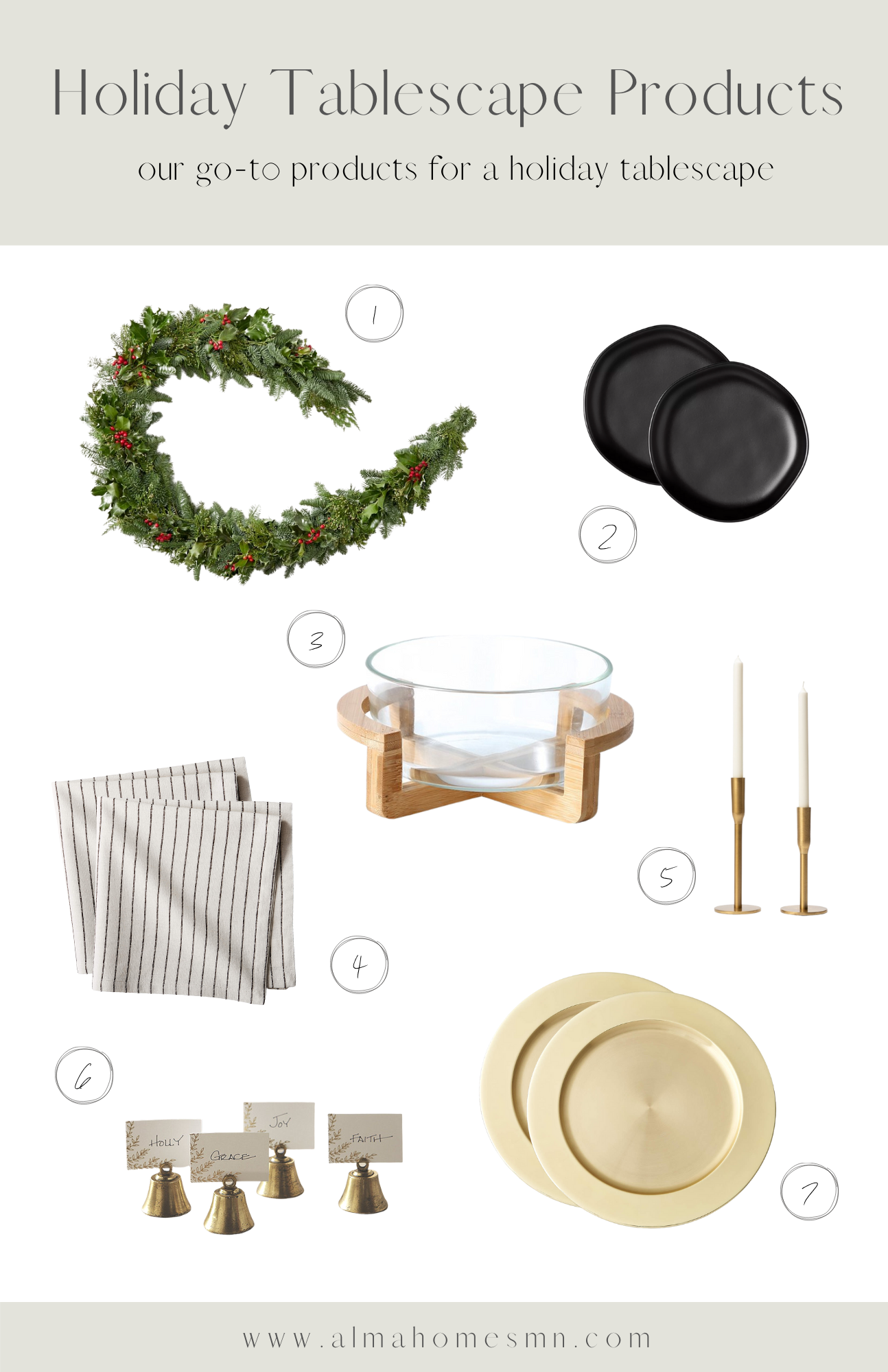 How to Set a Holiday Tablescape Blog Graphic