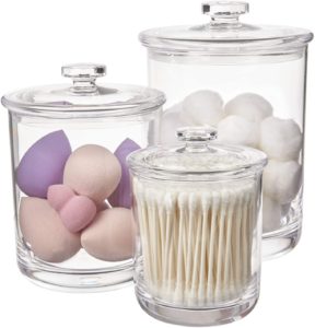 STORi Premium Quality Clear Plastic Apothecary Jars