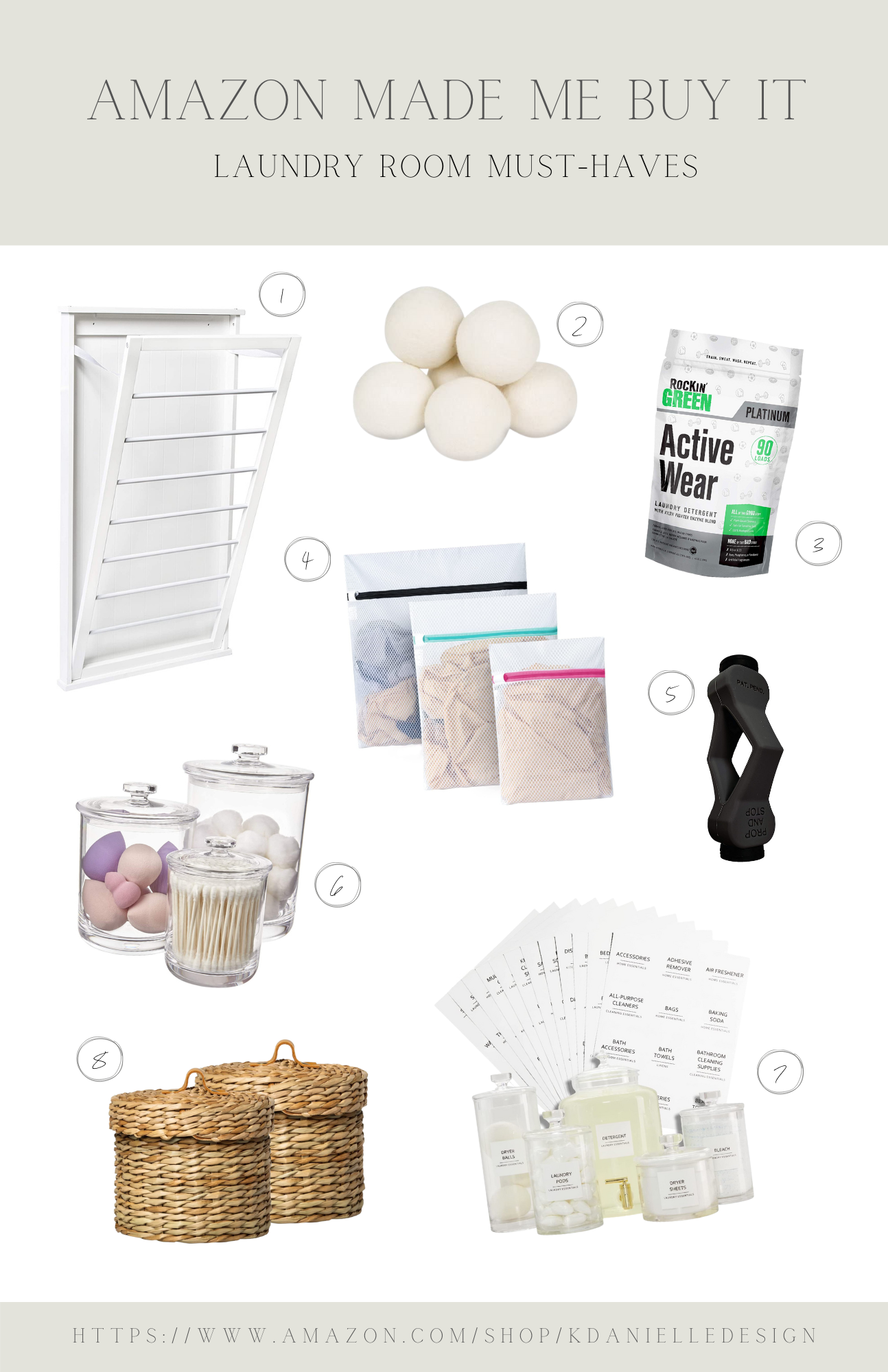 laundry room must haves from amazon blog graphic
