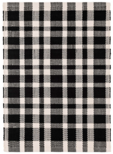 TATTERSALL BLACK INDOOR/OUTDOOR RUG